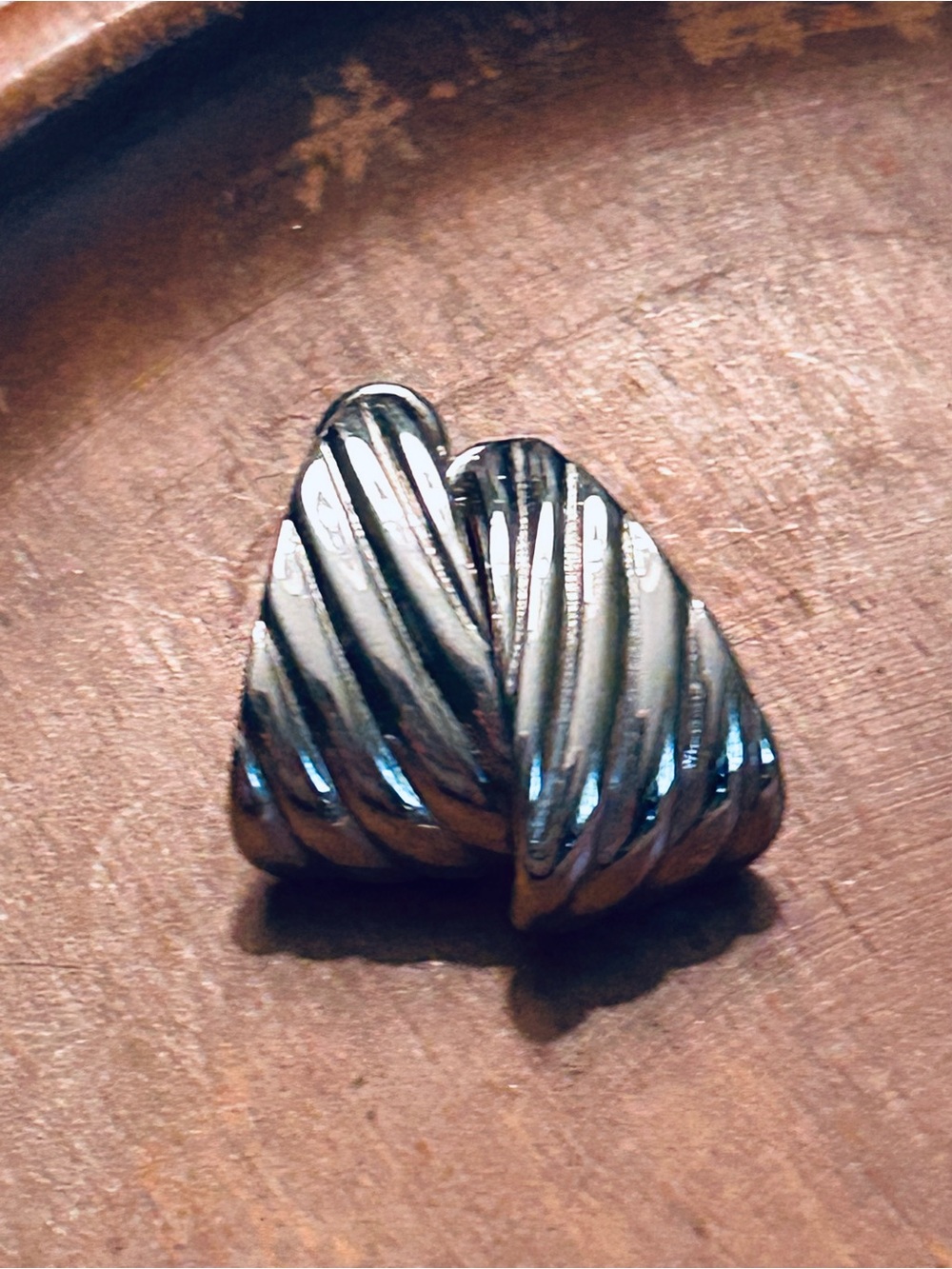 Monet Silver-Tone Ribbed Earrings